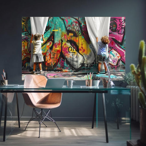 Frida Kahlo Stili Graffiti Tablo