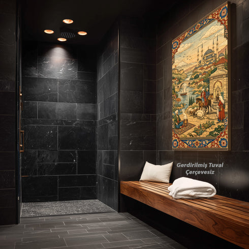 Osmanlı Minyatür Sanatında İstanbul Manzarası, Camiler ve Günlük Yaşam Sahneleriyle Geleneksel Doğu Estetiğini Yansıtan Tarihi İllüstrasyon