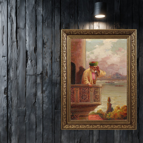 Osmanlı'da Ezan Okuyan Müezzin Tablo