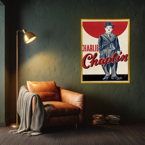 Charlie Chaplin Retro Sinema Posteri | Klasik Komedi Efsanesi ve Şarlo Karakteri Duvar Sanatı