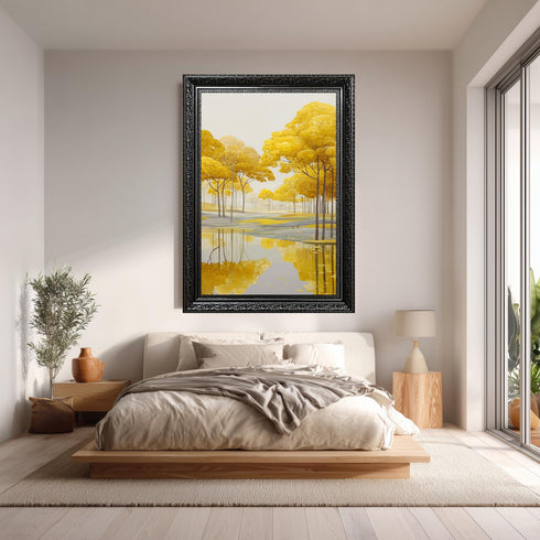 Sarı Akarsu ve Ağaçlar Tablo