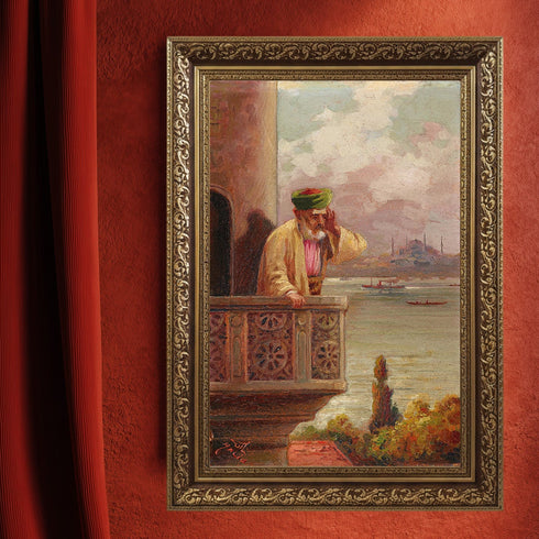 Osmanlı'da Ezan Okuyan Müezzin Tablo