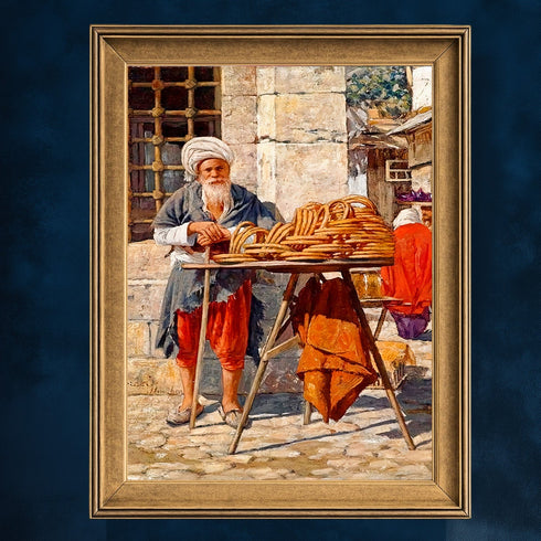 Geleneksel Simitçi, Osmanlı Dönemi Günlük Yaşamından İlham Alan Nostaljik ve Otantik Sanat Tablosu