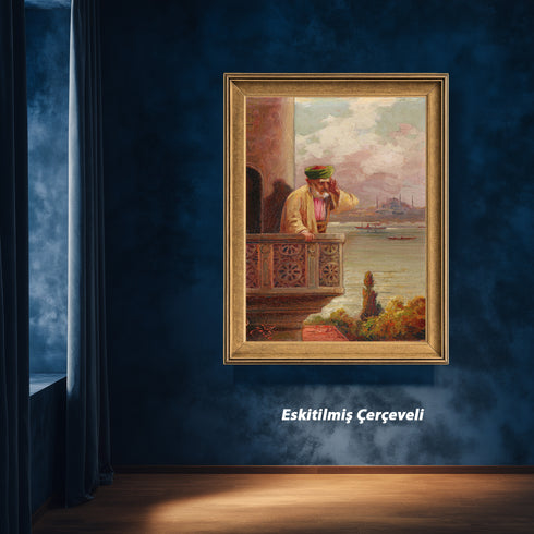 Osmanlı'da Ezan Okuyan Müezzin Tablo