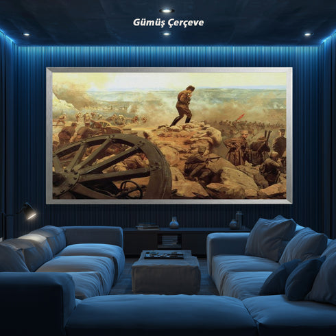 Başkomutan Mustafa Kemal Atatürk Cephede – Kurtuluş Savaşı Temalı Tarihi Tablo