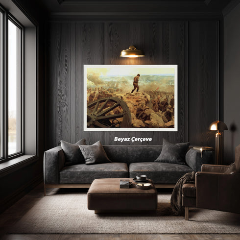 Başkomutan Mustafa Kemal Atatürk Cephede – Kurtuluş Savaşı Temalı Tarihi Tablo