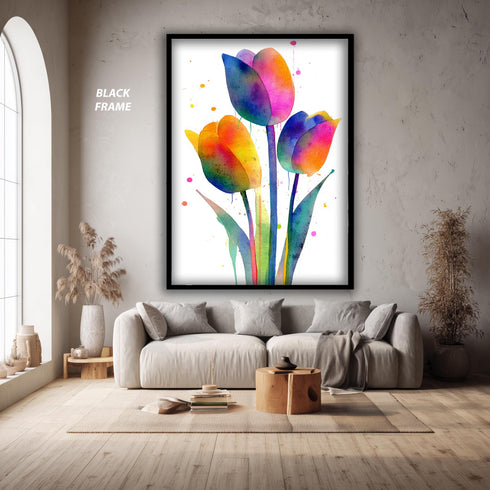 Renkli Çiçekler Tablo