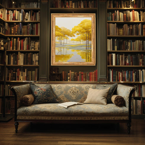 Sarı Akarsu ve Ağaçlar Tablo