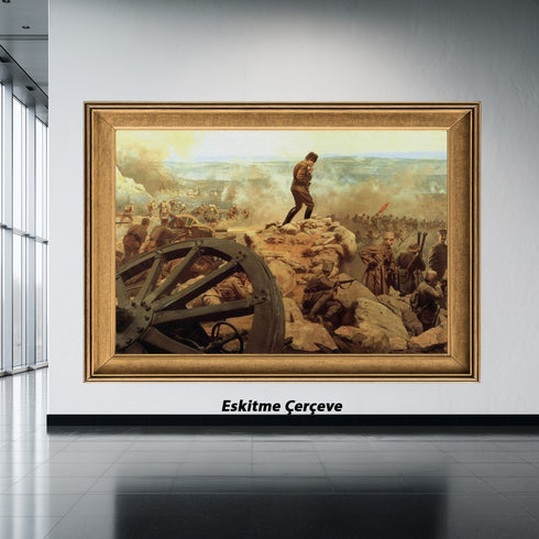 Başkomutan Mustafa Kemal Atatürk Cephede – Kurtuluş Savaşı Temalı Tarihi Tablo
