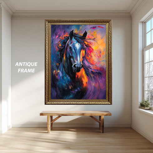 Renkli Yağlı Boya Efektli Kanvas Tablo