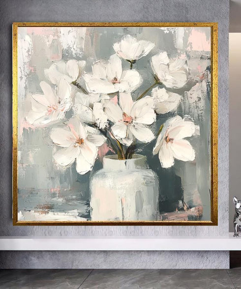 Vazoda Beyaz Manolyalar Tablo