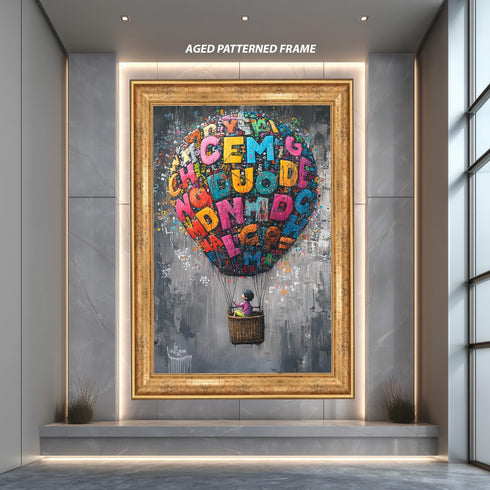 Graffiti Balon Alfabeler Tablo