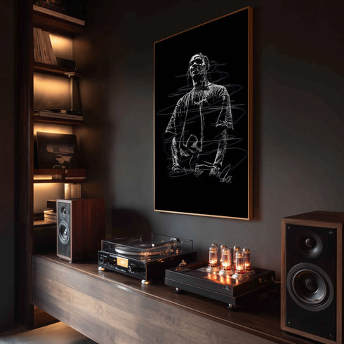 Travis Scott Scribble Art Kanvas Tablo | Hypebeast ve Streetwear Duvar Dekoru |