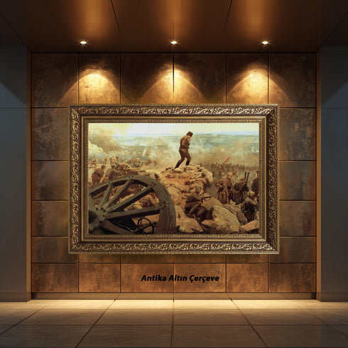 Başkomutan Mustafa Kemal Atatürk Cephede – Kurtuluş Savaşı Temalı Tarihi Tablo