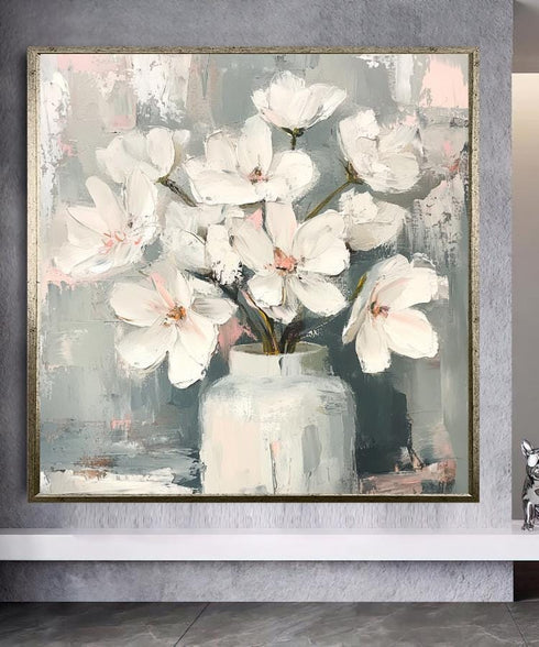 Vazoda Beyaz Manolyalar Tablo