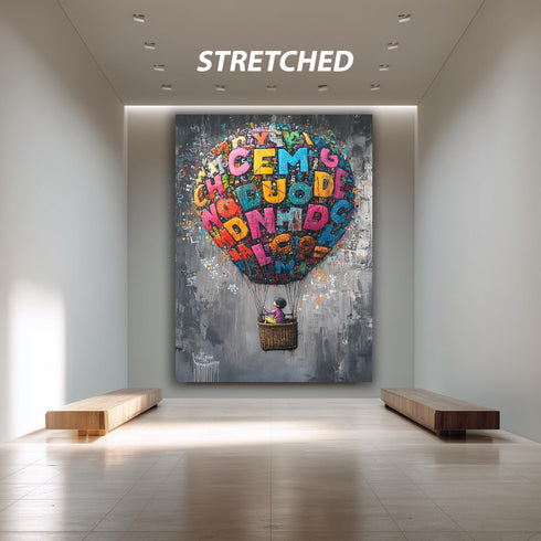 Graffiti Balon Alfabeler Tablo