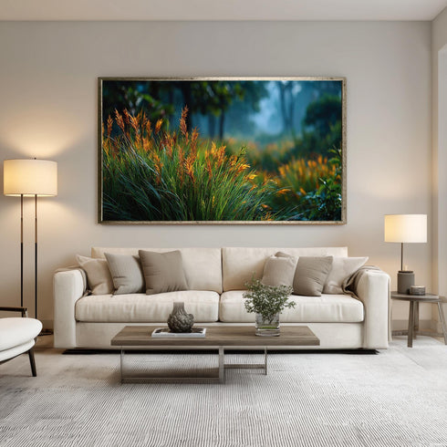 Altın Çiçekler Kanvas Tablo