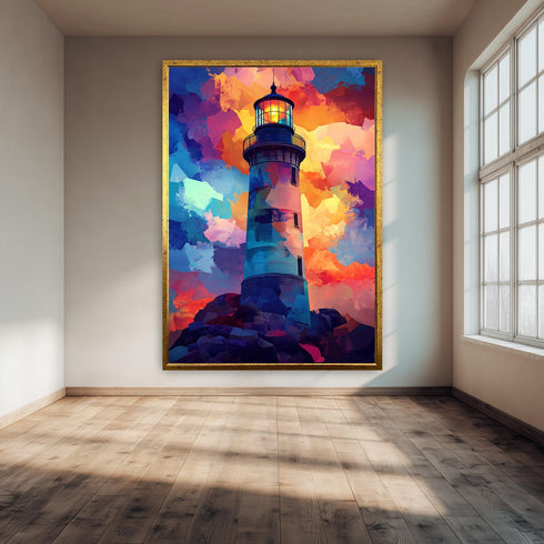 Yağlı Boya Efektli Kule Tablo