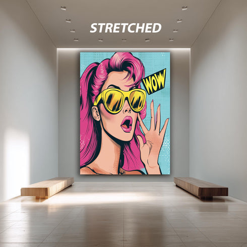 Pop Art Şaşıran Kadın Tablosu