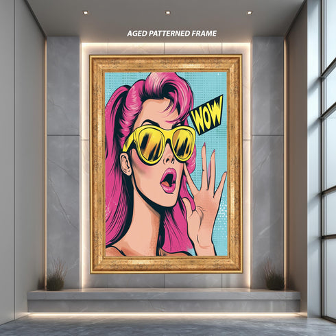 Pop Art Şaşıran Kadın Tablosu