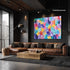 Renkli Pastel Çiçekler Tablosu Soyut Modern Floral Kanvas Duvar Dekoru Salon Yatak Odası Çocuk Odası İçin Canlı ve Neşeli Tasarım