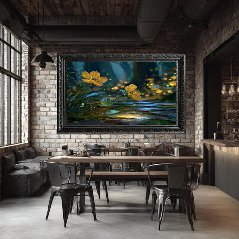 Büyülü Sarı Çiçekler Tablo