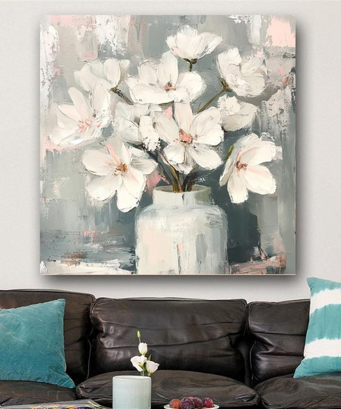 Vazoda Beyaz Manolyalar Tablo