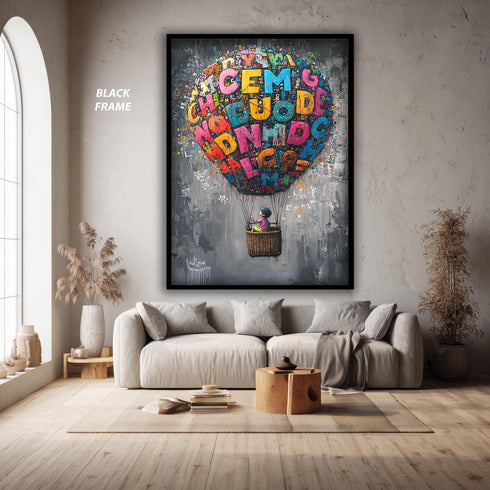 Graffiti Balon Alfabeler Tablo