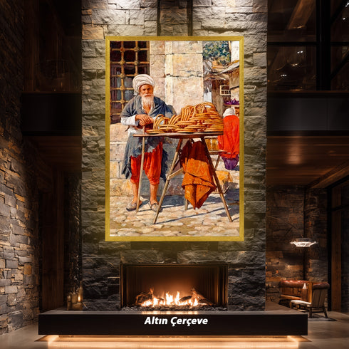 Geleneksel Simitçi, Osmanlı Dönemi Günlük Yaşamından İlham Alan Nostaljik ve Otantik Sanat Tablosu