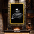 The Godfather Al Pacino Kanvas Tablo, Don Corleone Film Portresi Siyah Zemin Modern Duvar Dekoru, Sinema Temalı Sanat Eseri