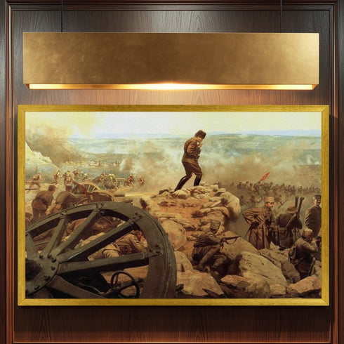 Başkomutan Mustafa Kemal Atatürk Cephede – Kurtuluş Savaşı Temalı Tarihi Tablo
