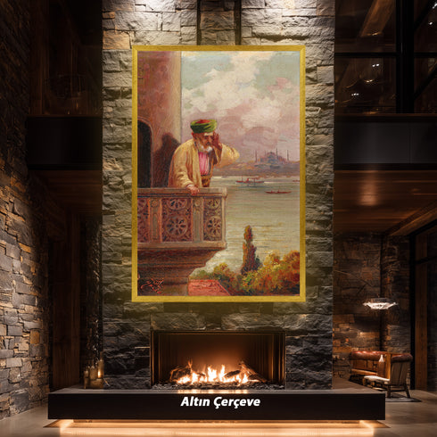 Osmanlı'da Ezan Okuyan Müezzin Tablo