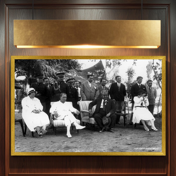Atatürk Açık Hava Toplantı Arşiv Fotoğrafı Siyah Beyaz Kanvas Tablo Cumhuriyet Dönemi Tarihi Koleksiyon Duvar Dekoru