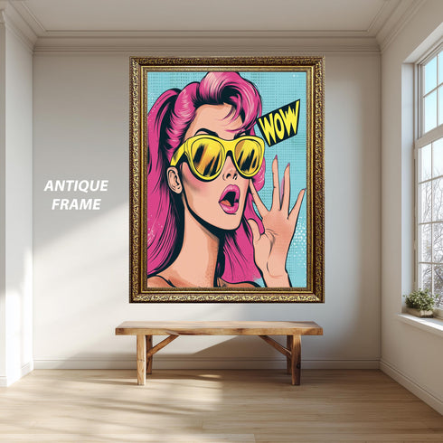 Pop Art Şaşıran Kadın Tablosu