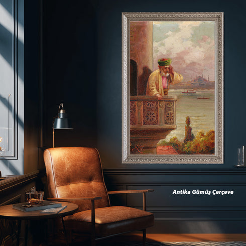 Osmanlı'da Ezan Okuyan Müezzin Tablo