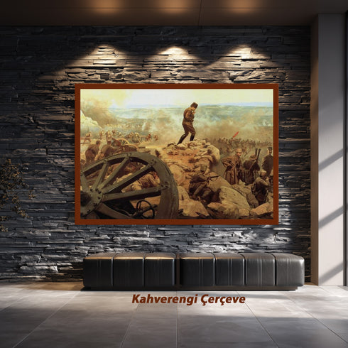 Başkomutan Mustafa Kemal Atatürk Cephede – Kurtuluş Savaşı Temalı Tarihi Tablo