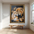 Lion Couple Wall Art Print, Romantic Wildlife Print Poster, Majestic Animal Love Artwork, Safari King and Queen Home Decor