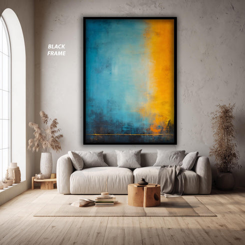 Soyut Mavi Turuncu Tablo