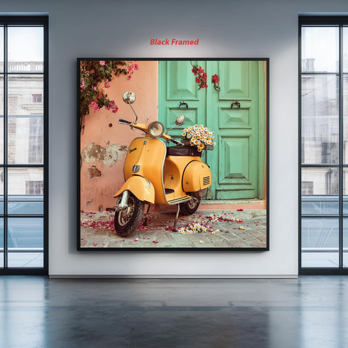 Vintage Motosiklet ve Sokak TABLO