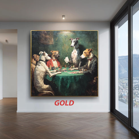 Poker Oynayan Köpekler Eğleniyor Tablo