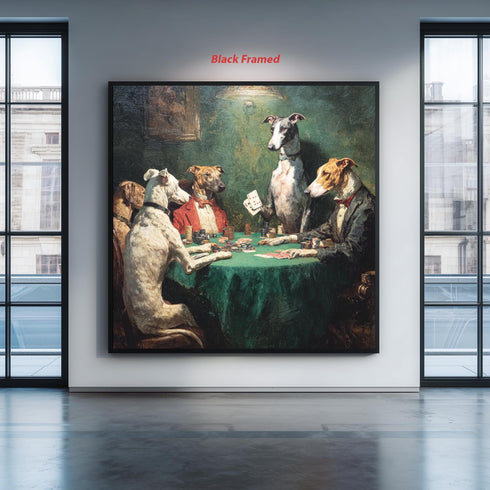 Poker Oynayan Köpekler Eğleniyor Tablo