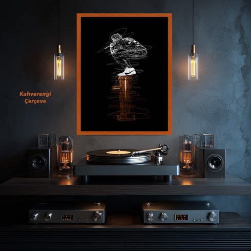 Travis Scott Yangın Musluğu Üzerinde Scribble Art Kanvas Tablo | Nike Sneaker ve Streetwear Duvar Dekoru | Urban Hip Hop Baskı