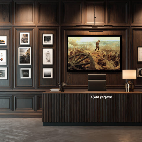 Başkomutan Mustafa Kemal Atatürk Cephede – Kurtuluş Savaşı Temalı Tarihi Tablo