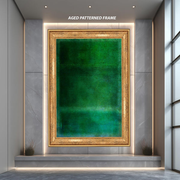 Emerald Green Abstract Color Field Painting Rothko Inspired Minimalist Modern Canvas Wall Art Mid Century Style Home Decor