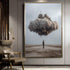 Surreal Cloud City Wall Art – Floating Building in Sky over Desert, Sci-Fi Fantasy Landscape Print for Modern Home Decor