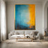 Soyut Mavi Turuncu Tablo