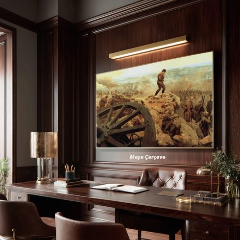 Başkomutan Mustafa Kemal Atatürk Cephede – Kurtuluş Savaşı Temalı Tarihi Tablo