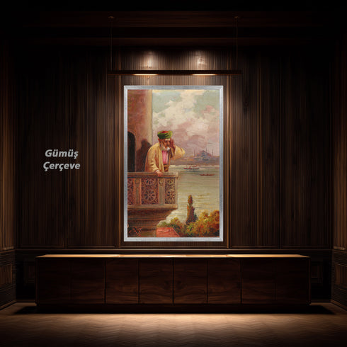 Osmanlı'da Ezan Okuyan Müezzin Tablo