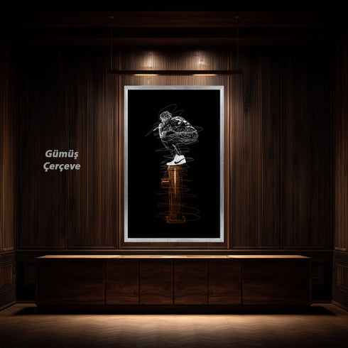 Travis Scott Yangın Musluğu Üzerinde Scribble Art Kanvas Tablo | Nike Sneaker ve Streetwear Duvar Dekoru | Urban Hip Hop Baskı