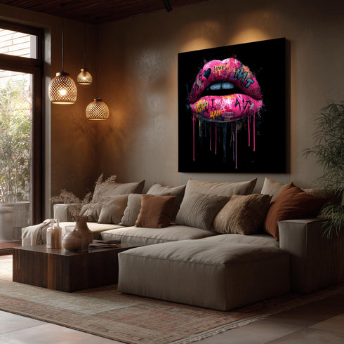 Graffiti Dudak Tablo